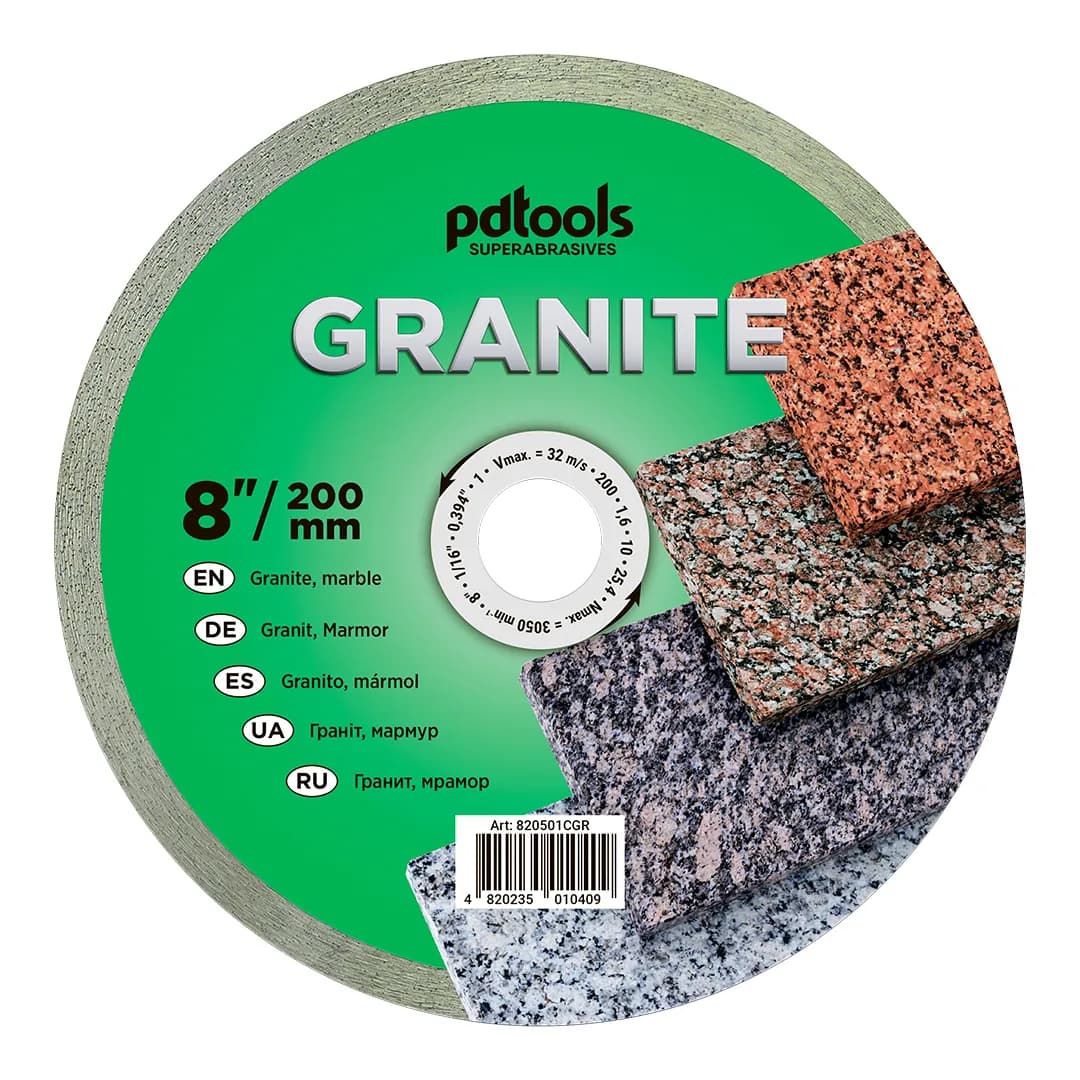 Круг алмазний PDTools 200 1,6 10 25,4 GRANITE - 820160115