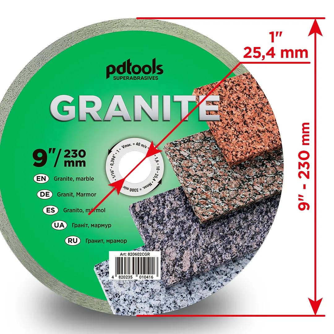 Круг алмазний PDTools 230 1,6 10 25,4 GRANITE - 120267