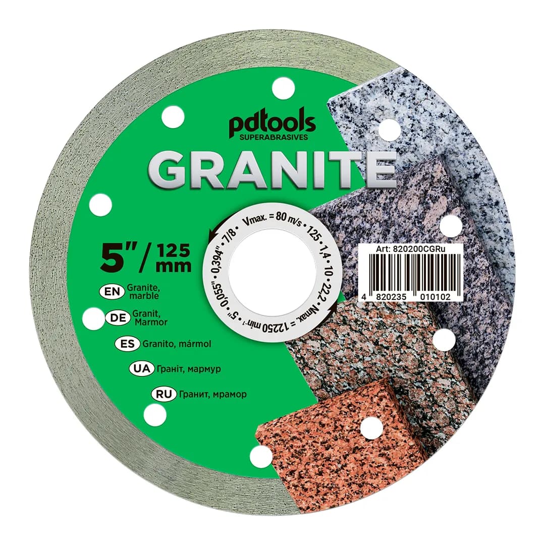 Круг алмазний PDTools 125 1,4 10 22,2 GRANITE - 030013407