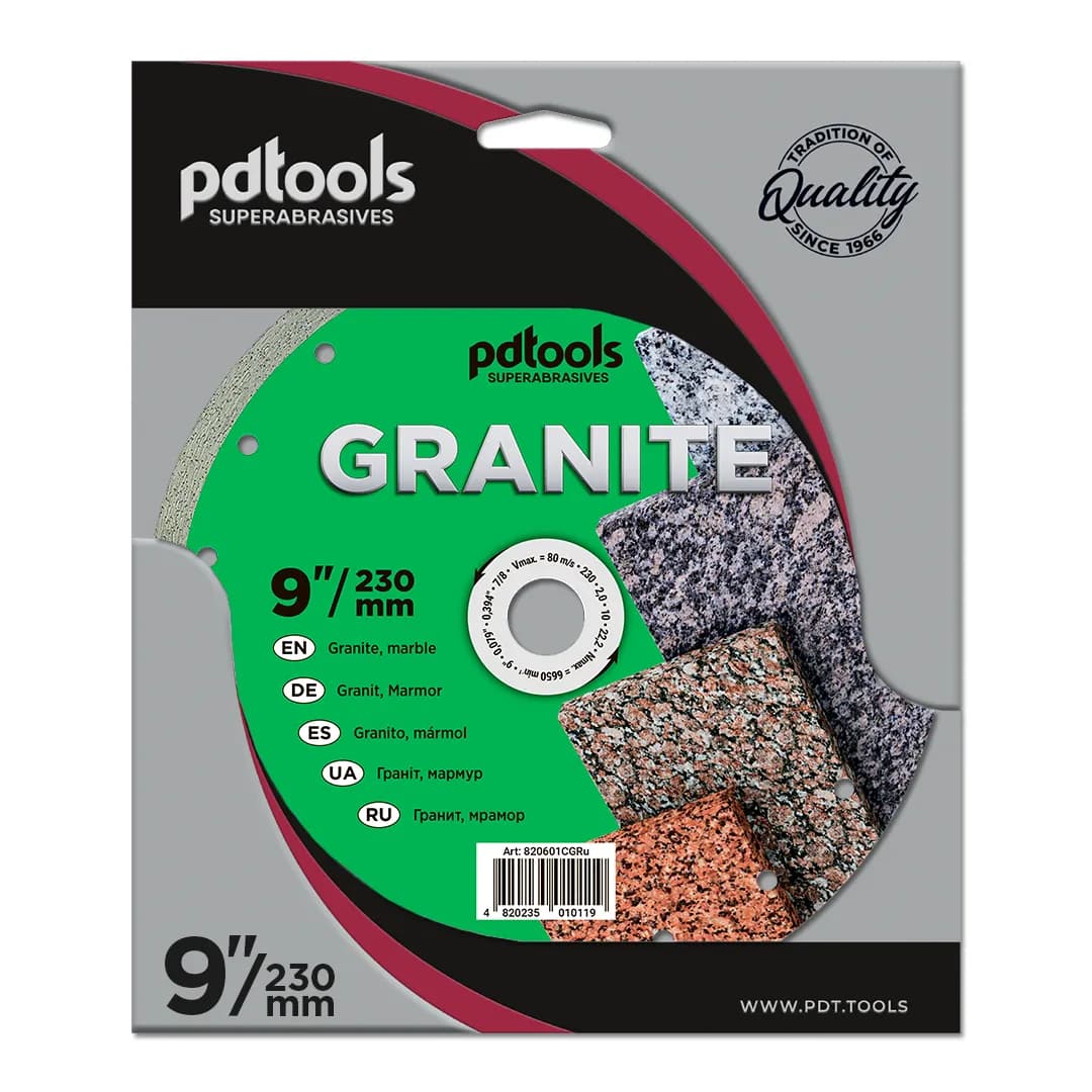 Круг алмазний PDTools 230 2,0 10 22,2 GRANITE - 796974157