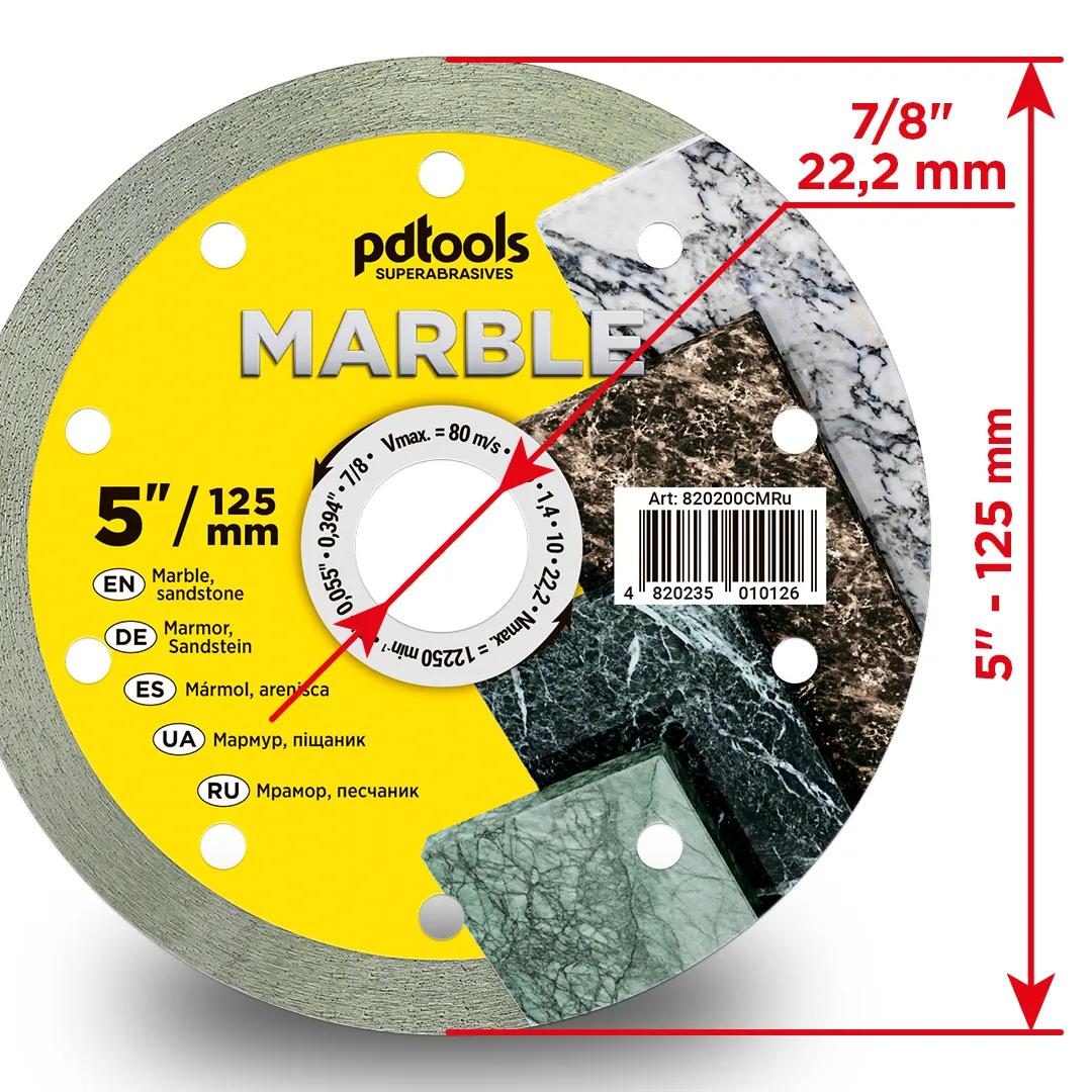Круг алмазний PDTools 125 1,4 10 22,2 MARBLE - 120319