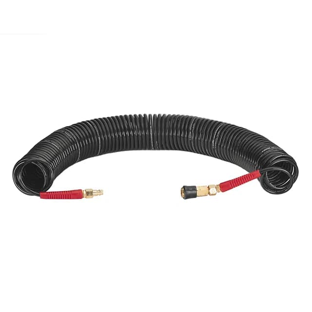 Шланг BLACK M-Flex 5,5×8 мм, 20 м, спіральний поліуретановий, з поворотним шарніром, латунними швидкороз'ємними з'єднаннями, STORM - 555151036