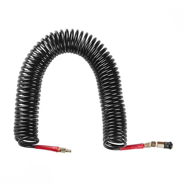 Шланг BLACK M-Flex 6,5×10 мм, 15 м, спиральный полиуретановый, с поворотным шарниром, латунными быстроразъемными соединениями, STORM - 121284