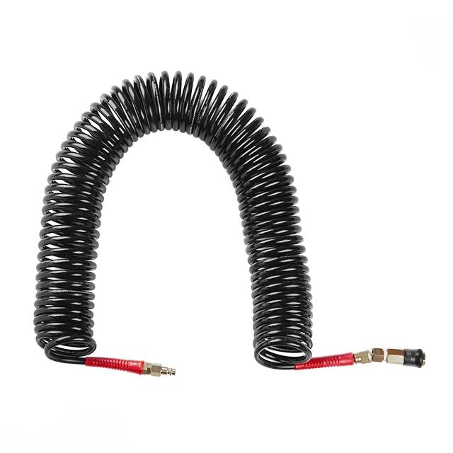 Шланг BLACK M-Flex 6,5×10 мм, 15 м, спиральный полиуретановый, с поворотным шарниром, латунными быстроразъемными соединениями, STORM - 121284