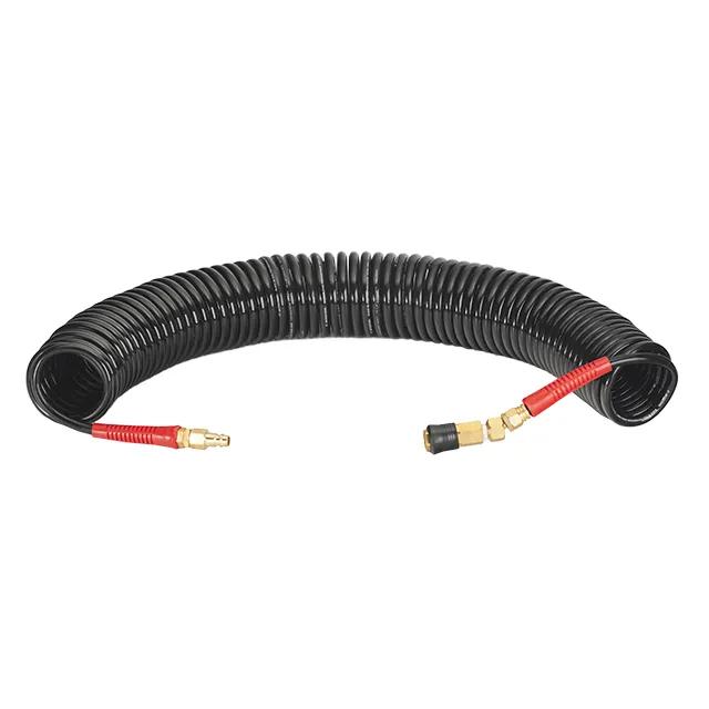Шланг BLACK M-Flex 6,5×10 мм, 15 м, спиральный полиуретановый, с поворотным шарниром, латунными быстроразъемными соединениями, STORM - 121285
