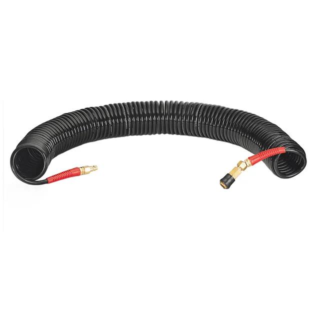 Шланг BLACK M-Flex 6,5×10 мм, 20 м, спиральный полиуретановый, с поворотным шарниром, латунными быстроразъемными соединениями, STORM - 121290