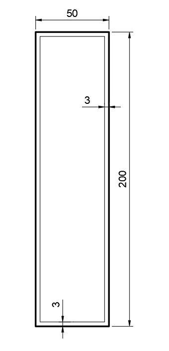 Труба 200х50х3 - 121478