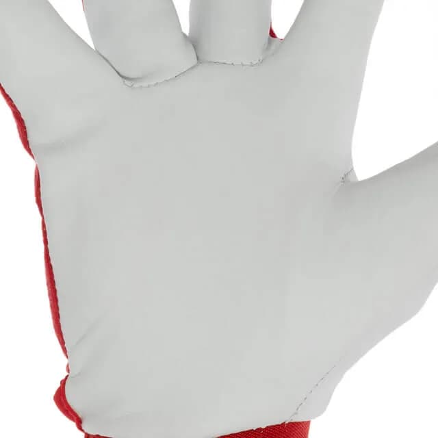 Перчатка кожаная, комбинированная, 10"", из высококачественной козьей кожи и ткани, эластичный манжет на липучке - 336205791