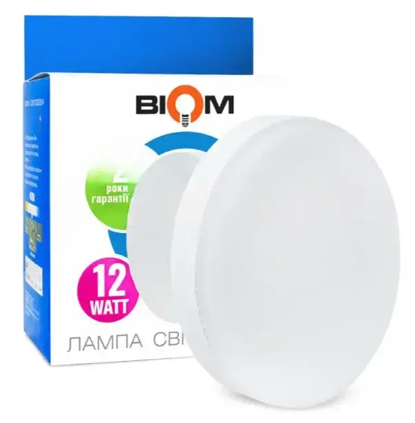 Світлодіодна лампа 12W BIOM BT-597 GX53 12W 4500К - 123153