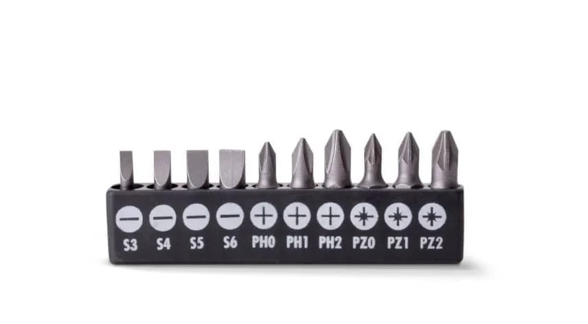 Набір насадок LT 25 мм 10 шт. S3/S4/S5/S6/PH0/PH1/PH2/PZ0/PZ1/PZ2 (501-110) - 149999117