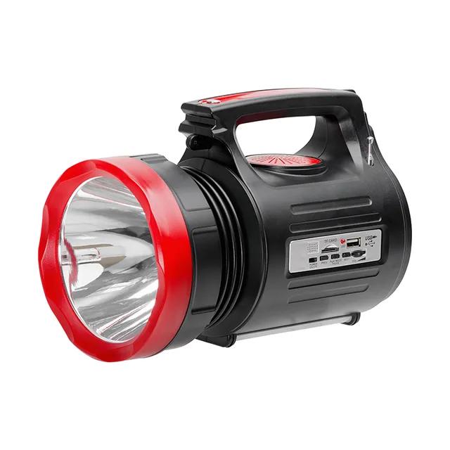 Ліхтар акумуляторний 1 LED 5 Вт + 22 SMD, 6 функцій, сонячна панель, 3 виносні LED-лампи (кабель 3 м), радіо, заряджання гаджетів, слот microSD - 125530