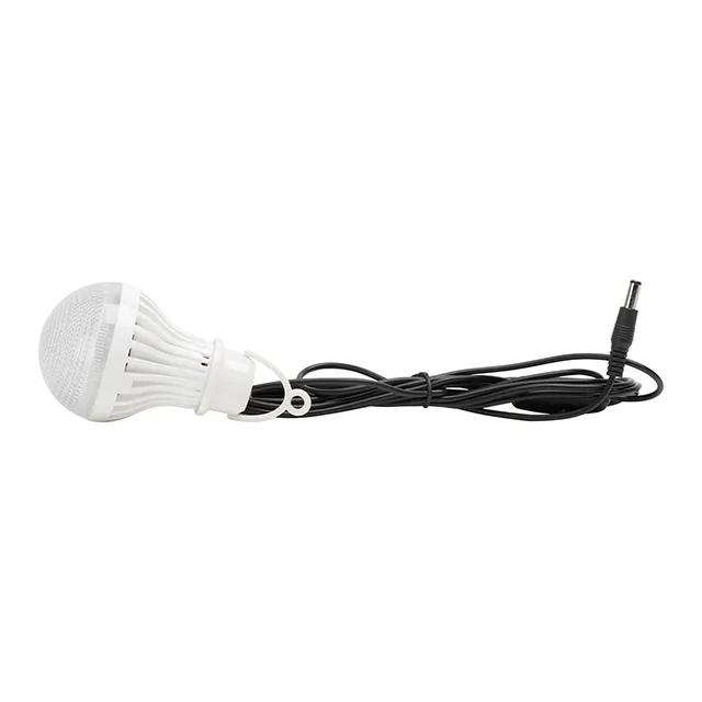 Ліхтар акумуляторний 1 LED 5 Вт + 22 SMD, 6 функцій, сонячна панель, 3 виносні LED-лампи (кабель 3 м), радіо, заряджання гаджетів, слот microSD - 125539