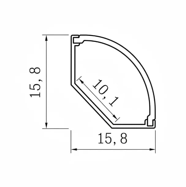 ПРОФИЛЬ угловой ЛПУ161 с диффузором (палка 2м), 2м - 483539770
