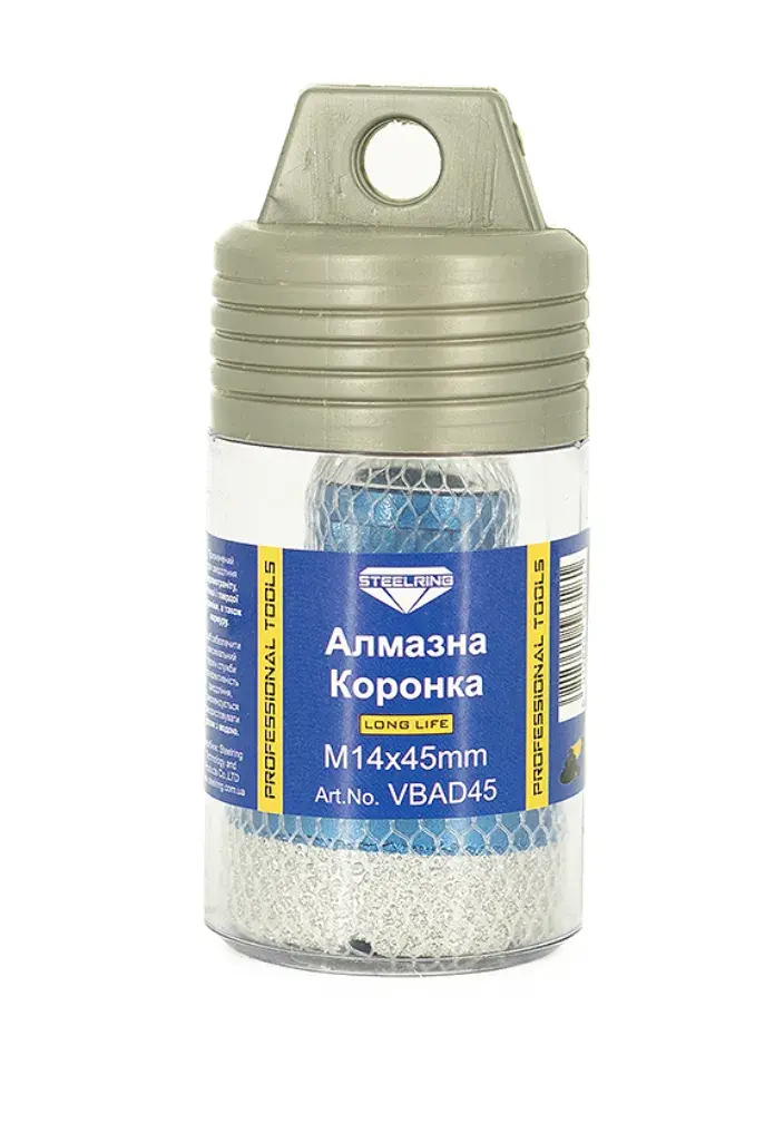 Коронка алмазная Steelring Blue M14x45 (VBAD45) - 129295
