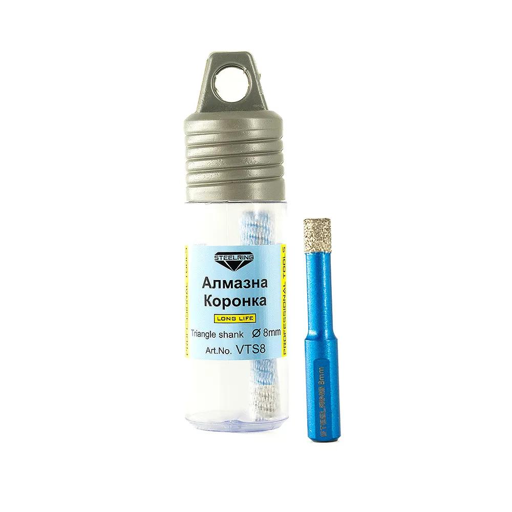 Алмазна коронка Steelring Blue під дриль 8мм (VTS8) - 131006