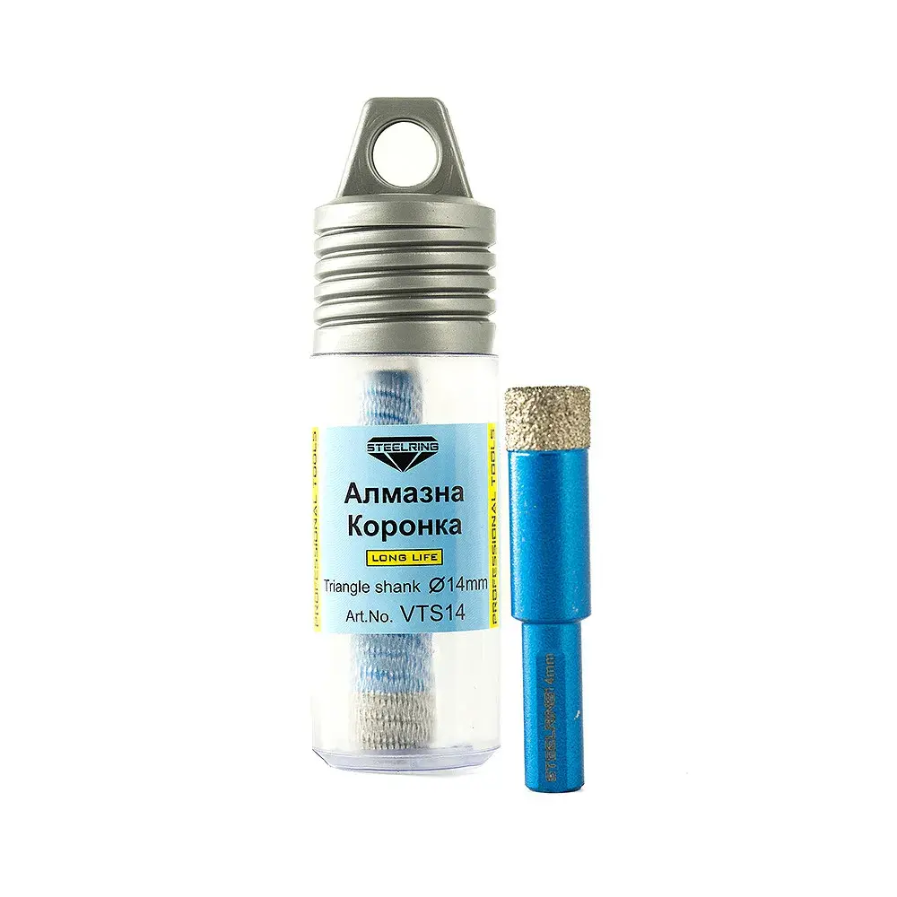 Алмазна коронка Steelring Blue під дриль 14мм (VTS14) - 131018
