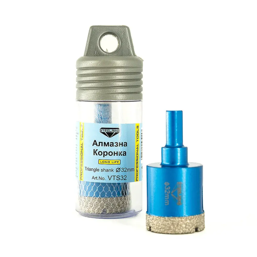 Алмазная коронка Steelring Blue под дрель 32мм (VTS32) - 131058