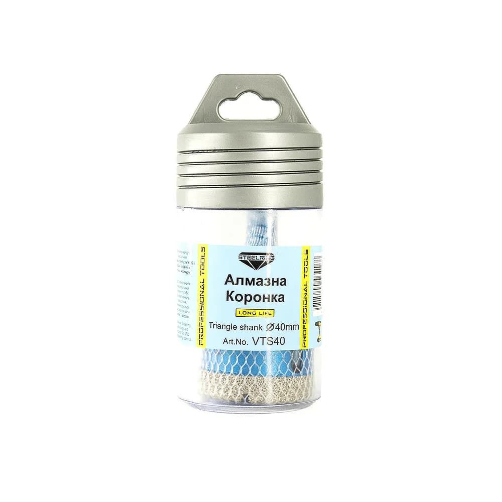 Алмазная коронка Steelring Blue под дрель 40мм (VTS40) - 361418133