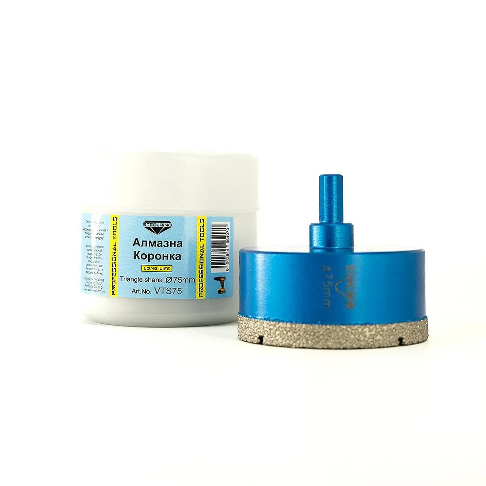 Алмазная коронка Steelring Blue под дрель 75мм (VTS75) - 131121