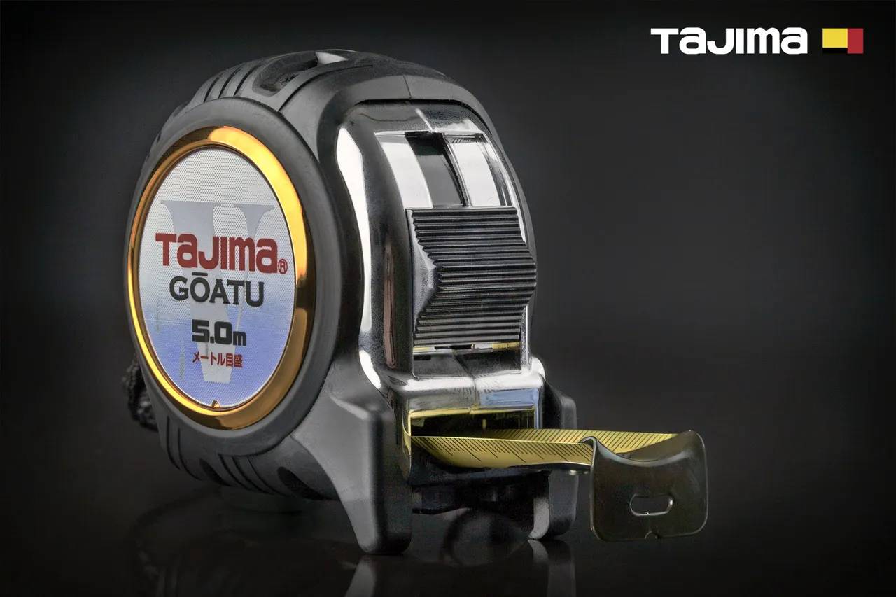Рулетка строительная 5м х 25мм TAJIMA (Япония) GOATU G LOCK ударопрочная усиленная лента - 131770