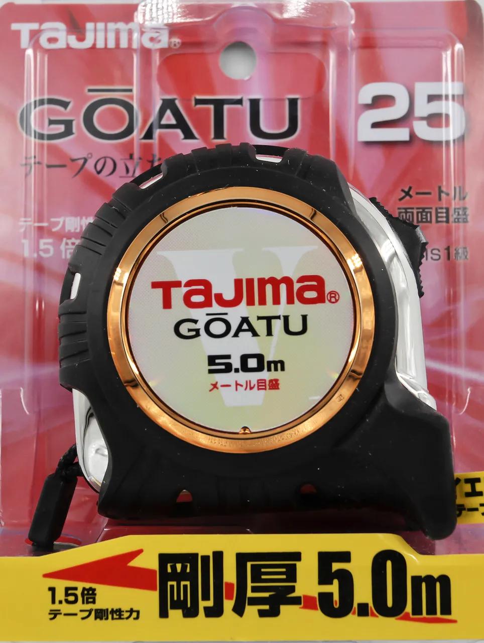 Рулетка строительная 5м х 25мм TAJIMA (Япония) GOATU G LOCK ударопрочная усиленная лента - 131778