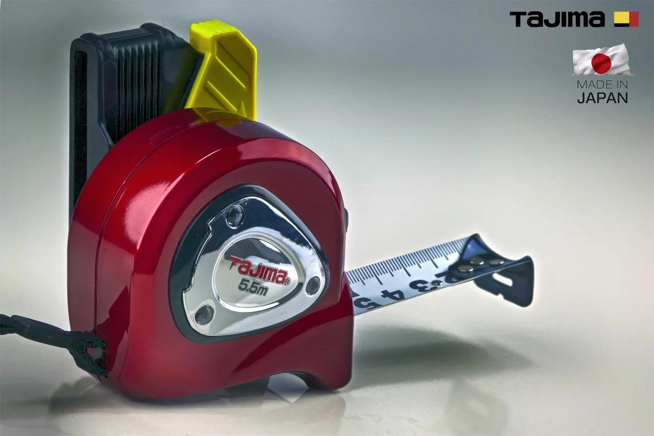 Рулетка будівельна 5,5м х 25мм TAJIMA (Японія) LOCK PLUS водостійка з тримачем на пояс - 072613405