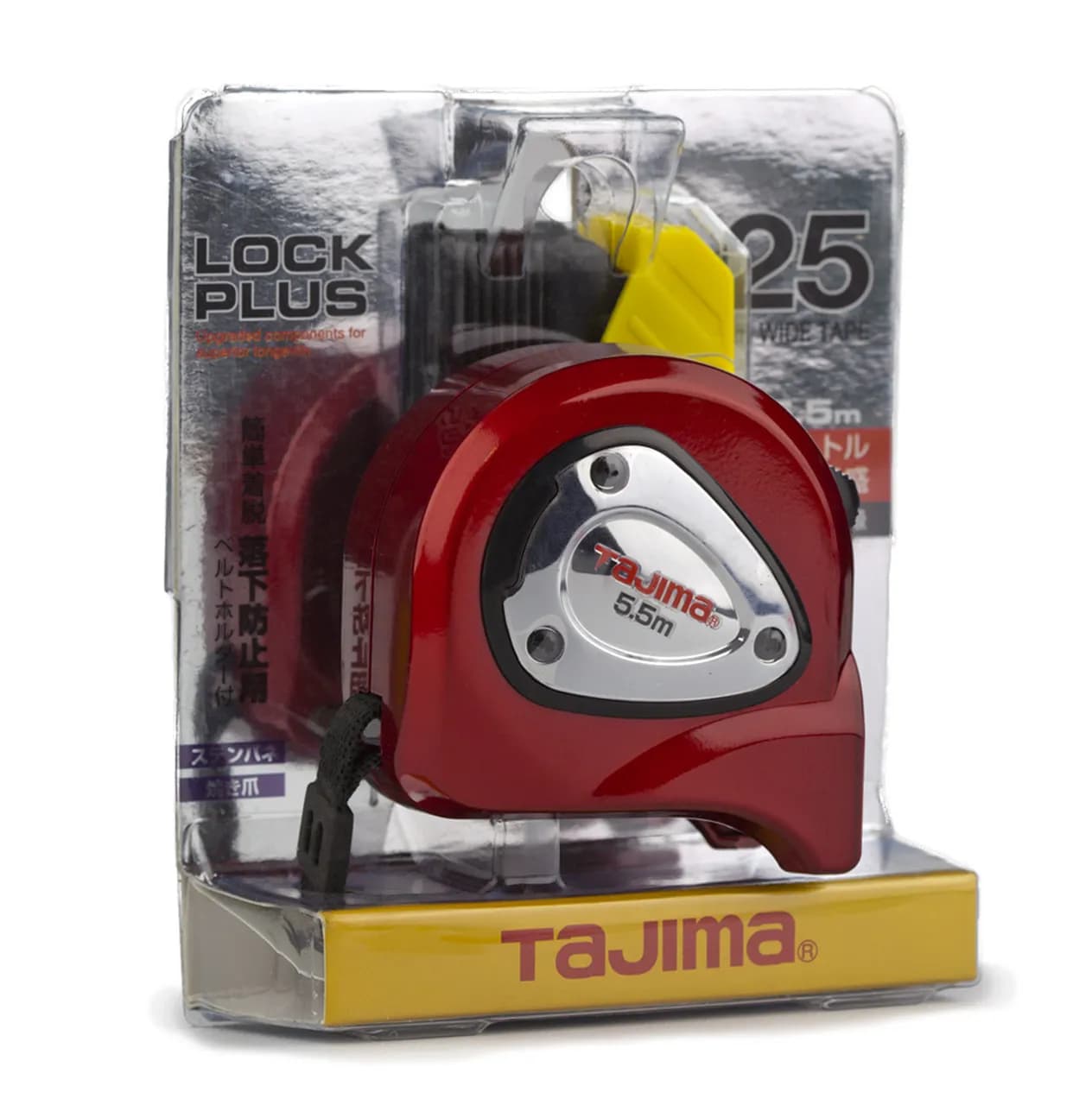 Рулетка будівельна 5,5м х 25мм TAJIMA (Японія) LOCK PLUS водостійка з тримачем на пояс - 072613405