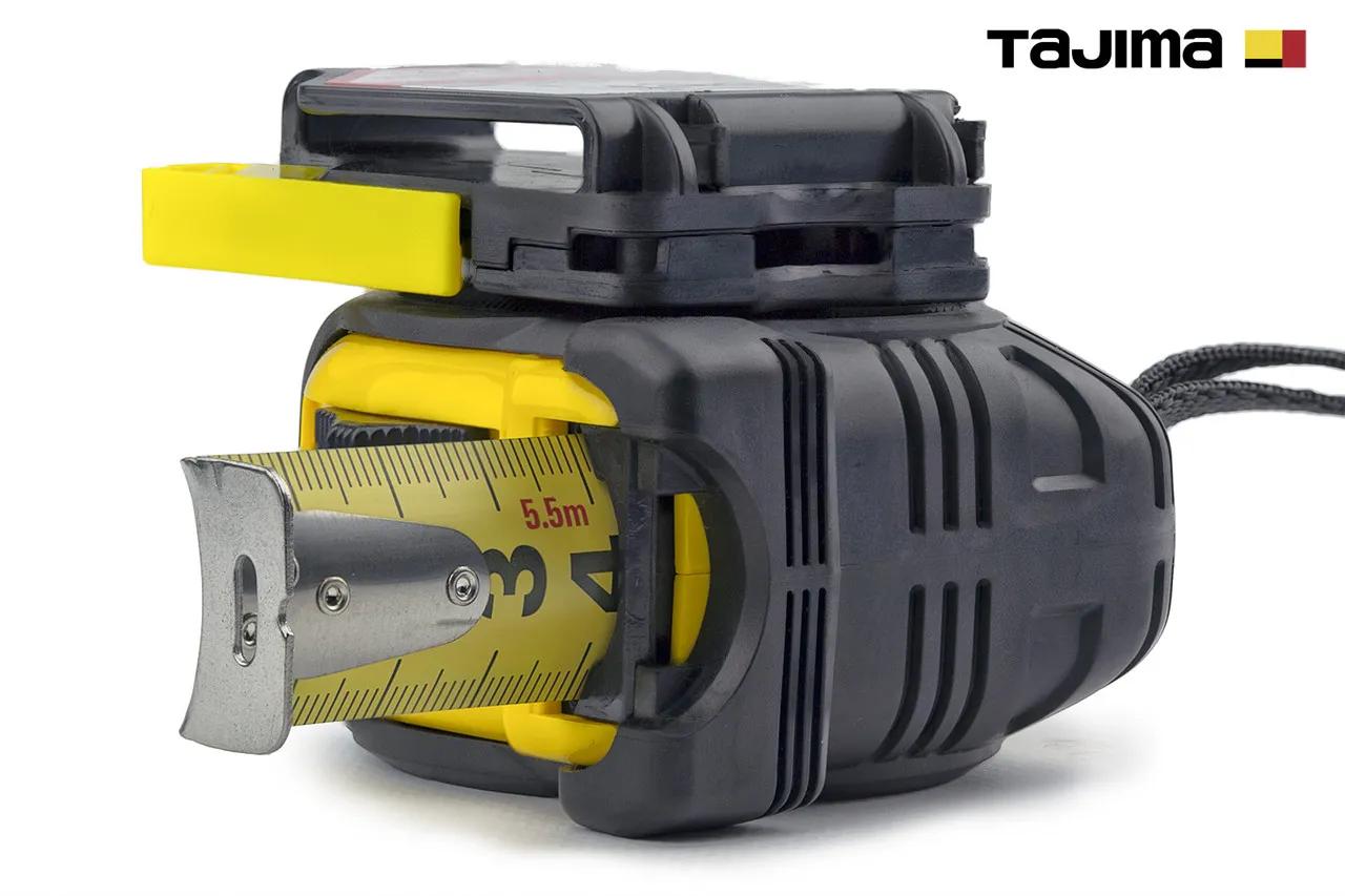 Рулетка будівельна 5,5м х 25мм TAJIMA (Японія) G LOCK ударостійка з тримачем на пояс - 131945