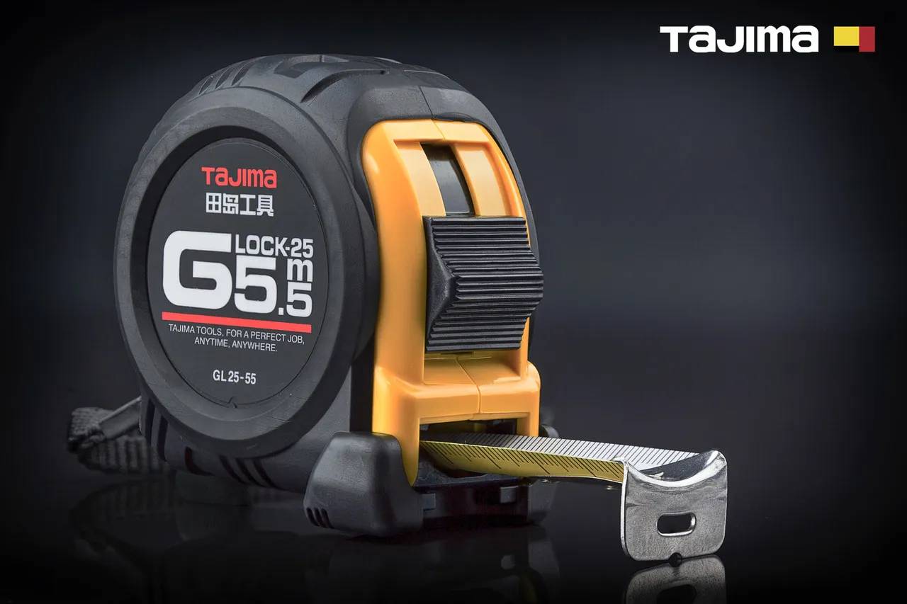 Рулетка строительная 5,5м х 25мм TAJIMA (Япония) G LOCK GL25-55 ударопрочная - 131949
