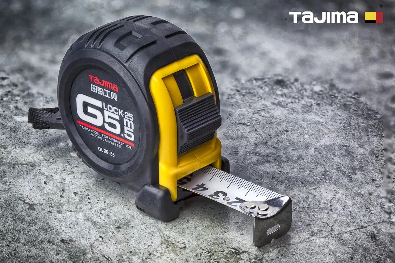 Рулетка строительная 5,5м х 25мм TAJIMA (Япония) G LOCK GL25-55 ударопрочная - 131950