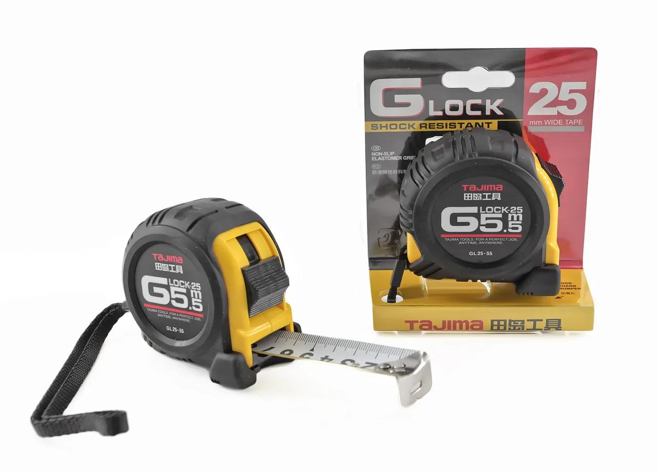 Рулетка строительная 5,5м х 25мм TAJIMA (Япония) G LOCK GL25-55 ударопрочная - 131955
