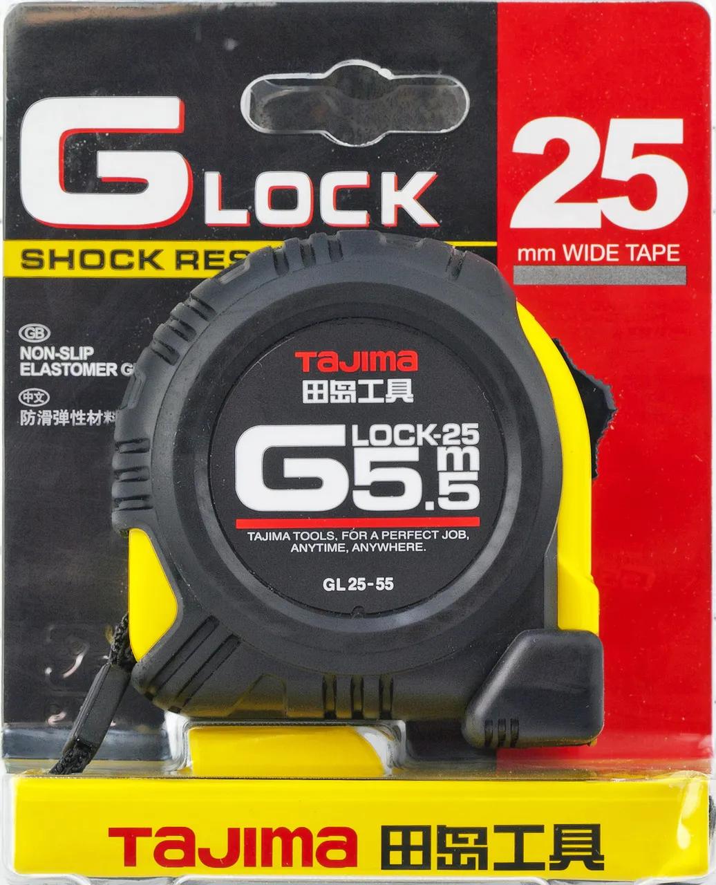 Рулетка строительная 5,5м х 25мм TAJIMA (Япония) G LOCK GL25-55 ударопрочная - 131956