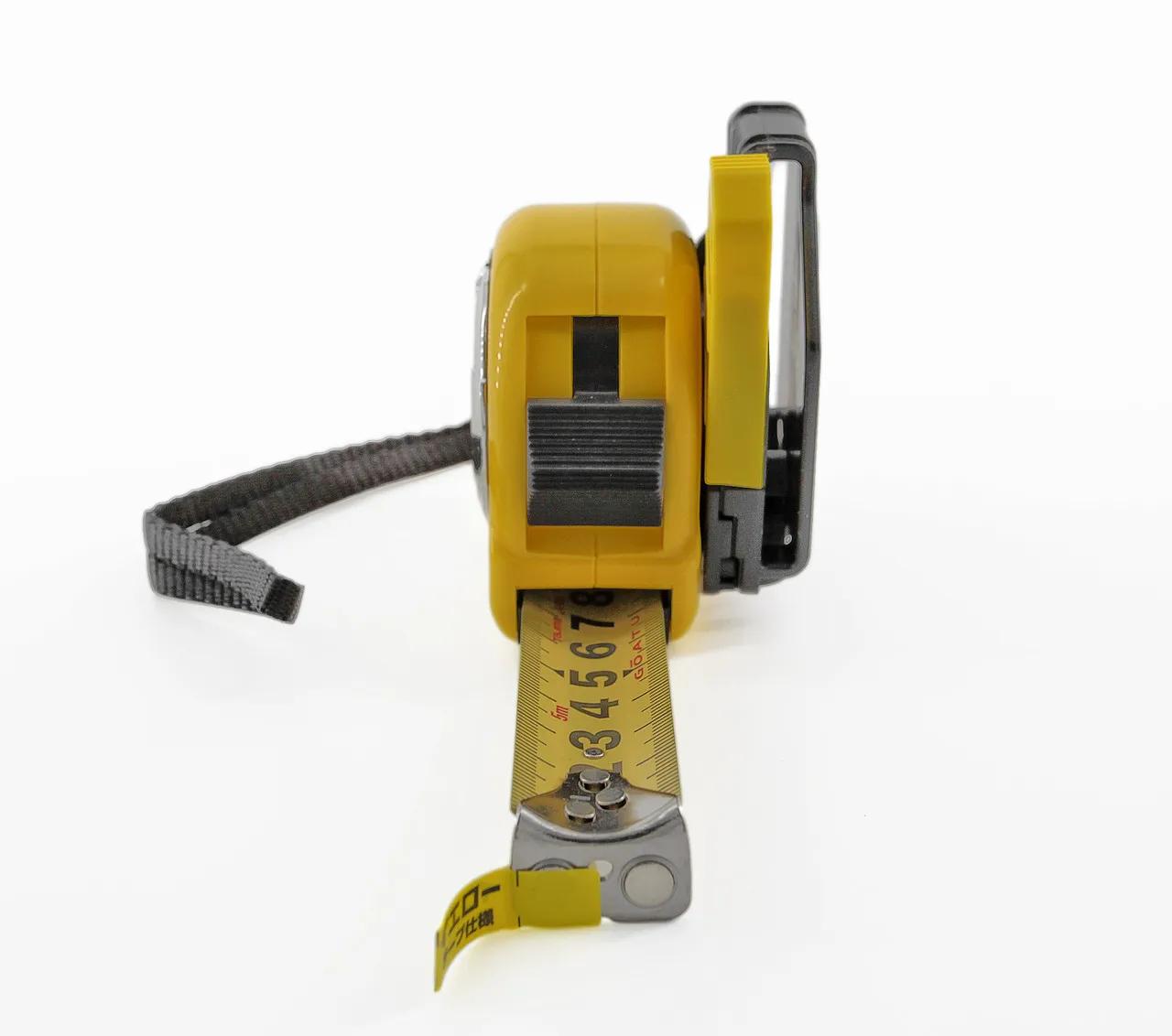 Рулетка будівельна 5м х 25мм TAJIMA (Японія) GOATU HI LOCK посилена стрічка магнітна з тримачем на пояс - 131963