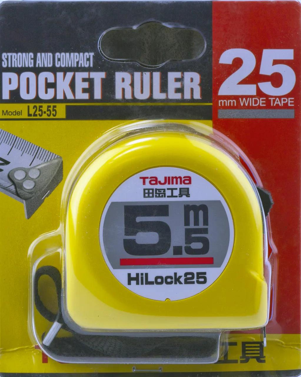 Рулетка будівельна 5,5м х 25мм TAJIMA (Японія) HI LOCK L25-55 - 131976
