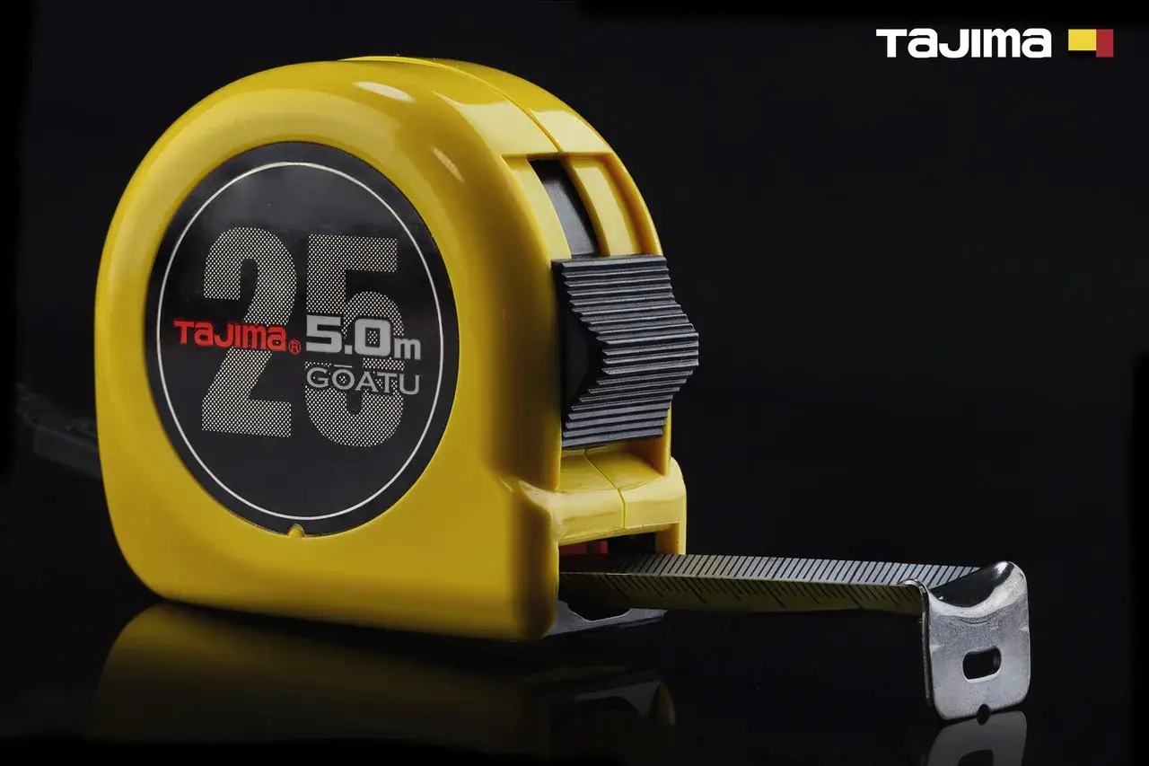 Рулетка строительная 5м х 25мм TAJIMA (Япония) GOATU HI LOCK усиленная лента - 131997