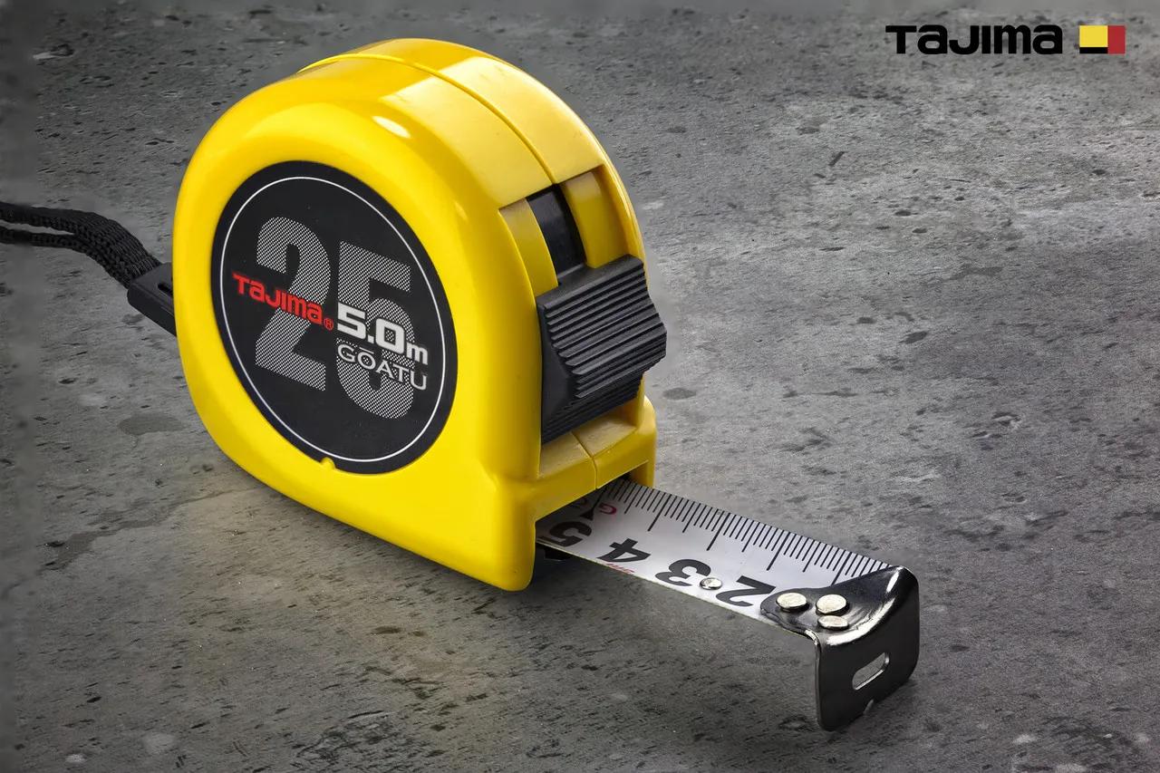 Рулетка строительная 5м х 25мм TAJIMA (Япония) GOATU HI LOCK усиленная лента - 131998