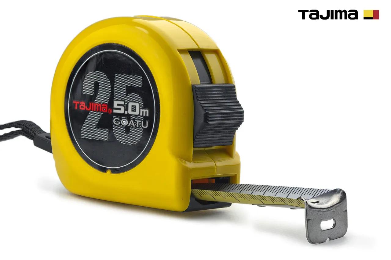 Рулетка строительная 5м х 25мм TAJIMA (Япония) GOATU HI LOCK усиленная лента - 131999