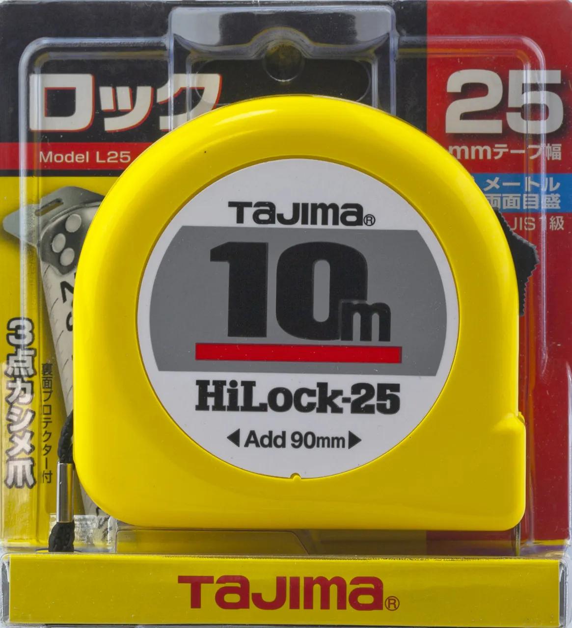Рулетка будівельна 10м х 25мм TAJIMA (Японія) HI LOCK L25-100 - 132035