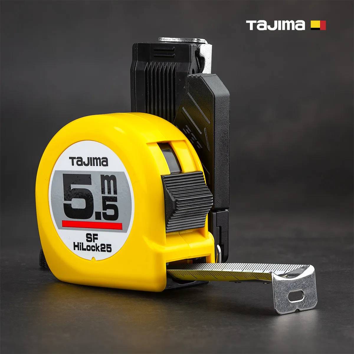 Рулетка будівельна 5,5м х 25мм TAJIMA (Японія) HI LOCK з тримачем на ремінь - 132036