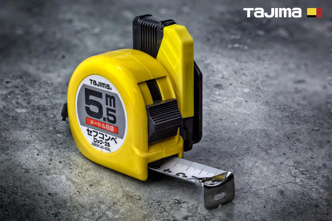 Рулетка будівельна 5,5м х 25мм TAJIMA (Японія) HI LOCK з тримачем на ремінь - 132037