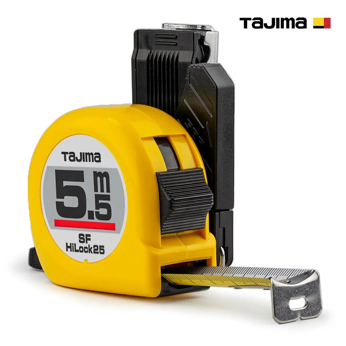 Рулетка будівельна 5,5м х 25мм TAJIMA (Японія) HI LOCK з тримачем на ремінь - 132038