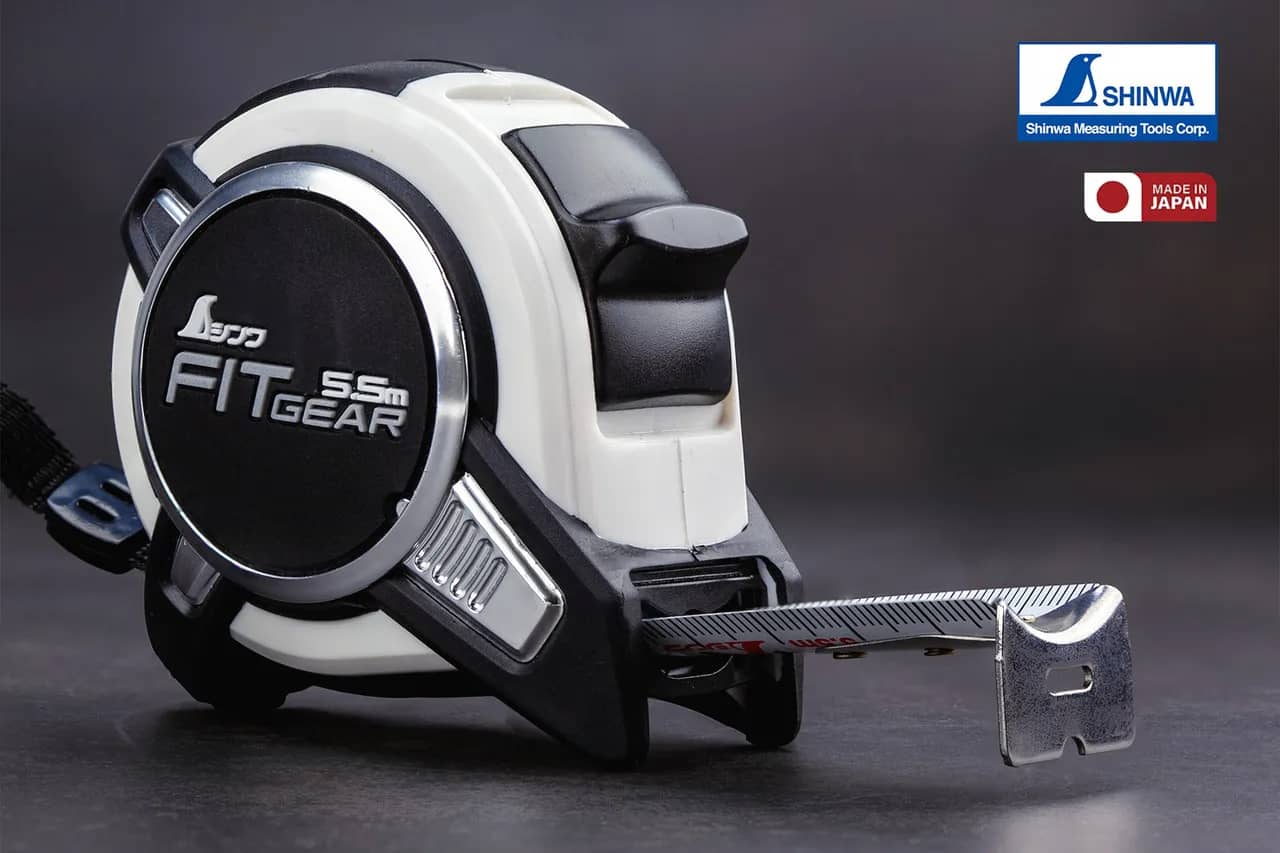 Рулетка строительная 5,5м х 25мм SHINWA (Япония) Fit Gear усиленная лента - 132227
