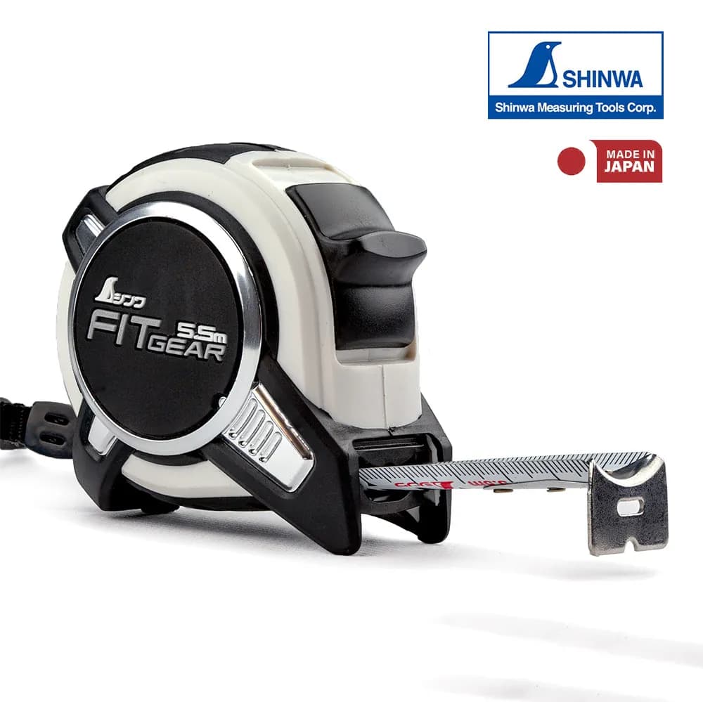 Рулетка строительная 5,5м х 25мм SHINWA (Япония) Fit Gear усиленная лента - 737047937