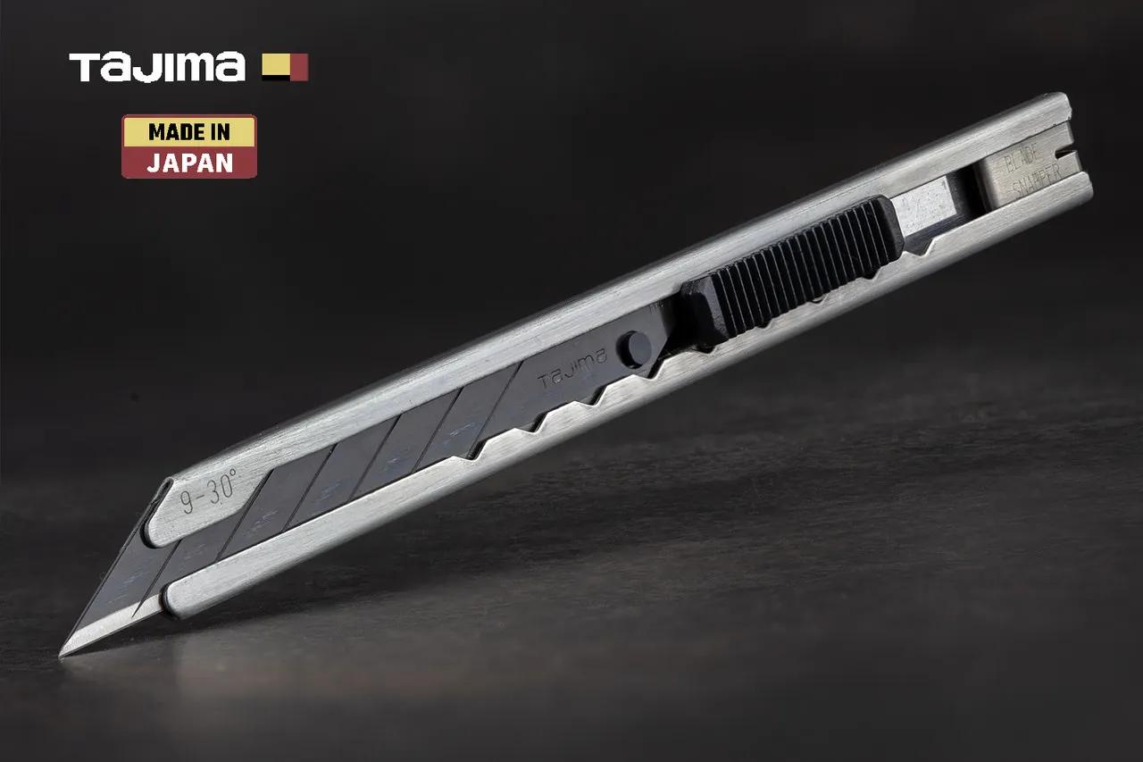Нож строительный 9 мм TAJIMA (Япония) LC390B угол 30° автоматический фиксатор - 134726