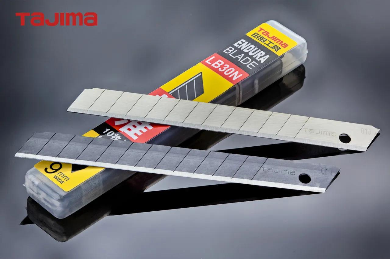 Леза для канцелярського ножа 9 мм TAJIMA (Японія) LB30N ультра міцні сегментні 10 шт - 134806