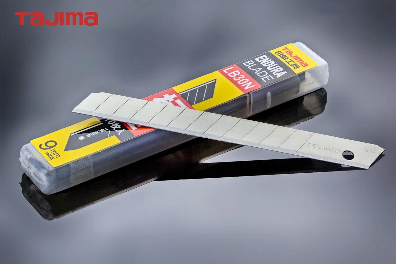 Леза для канцелярського ножа 9 мм TAJIMA (Японія) LB30N ультра міцні сегментні 10 шт - 134808