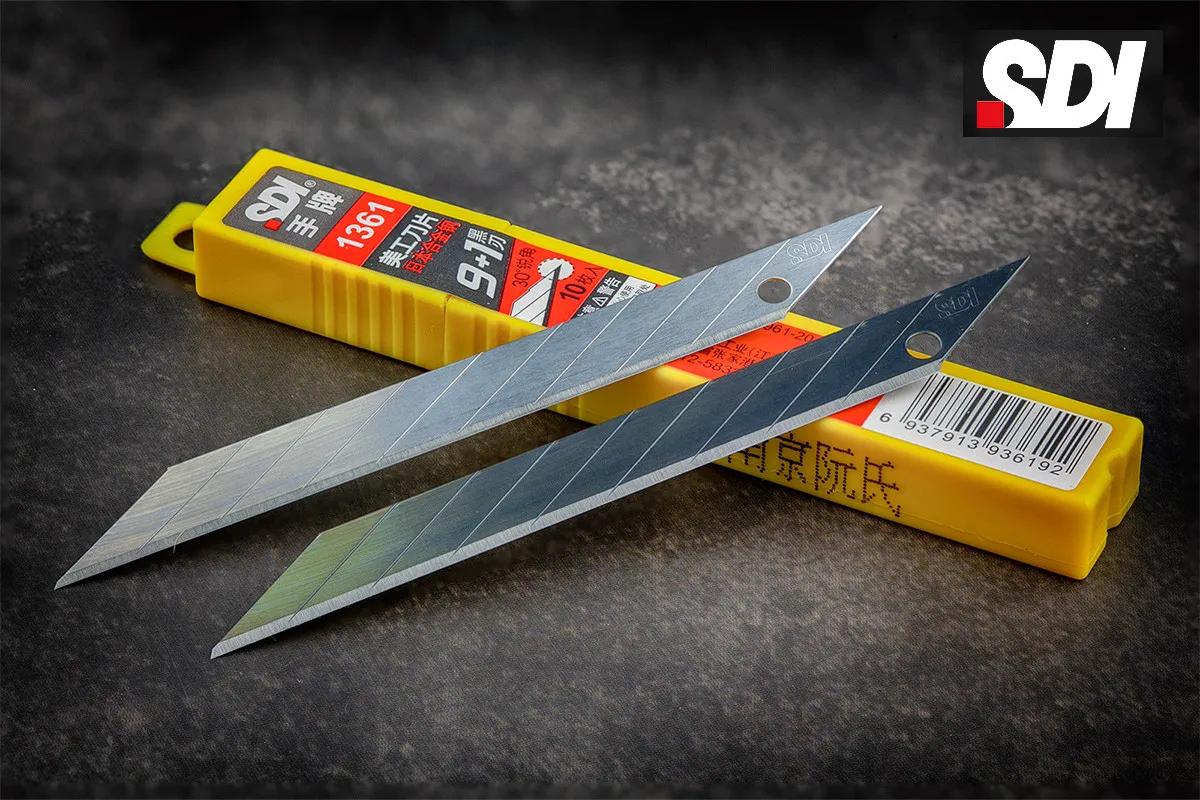 Леза для ножа 9мм кут 30° сірі 10 шт SDI 1361 - 135034