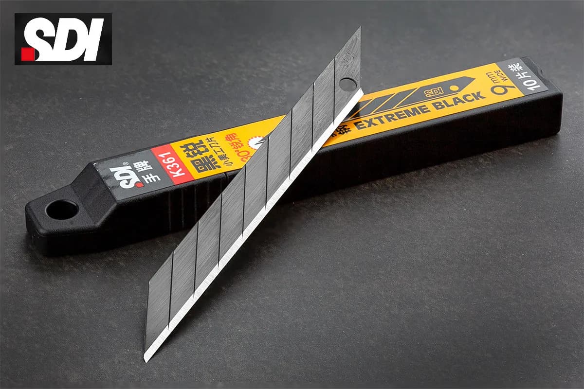 Леза для ножа 9мм кут 30° чорні 10 шт SDI K361 - 397915494