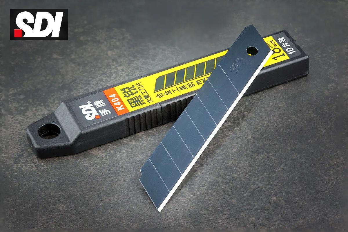 Лезвия для ножа 18мм черные 10 шт SDI K404 - 135056