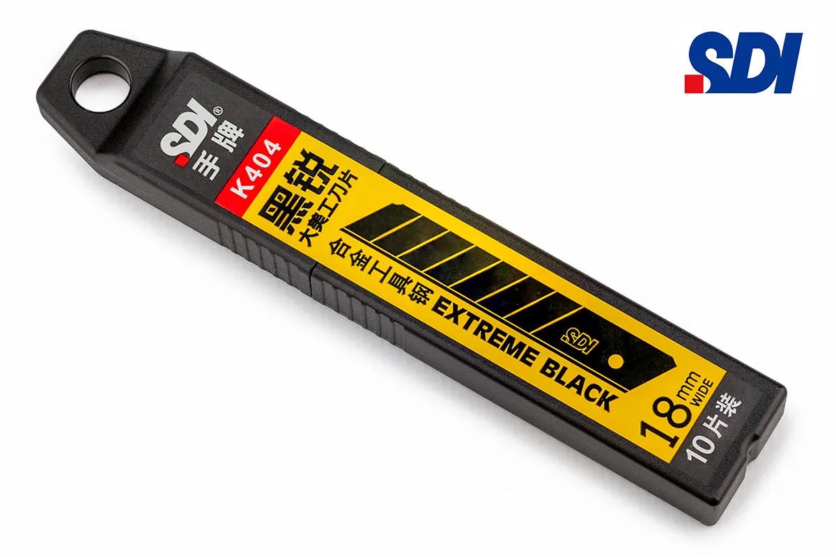 Лезвия для ножа 18мм черные 10 шт SDI K404 - 135058